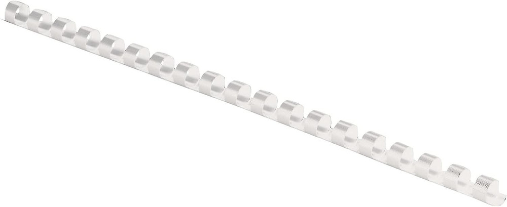 Plastic Comb Binding Spines, 1/4 Inch Diameter, White, 20 Sheets, 100 Pack (5237