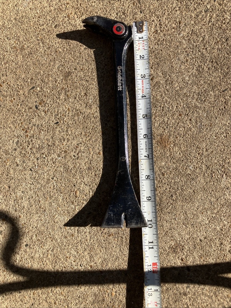 Goldblatt adjustable Head Nail Puller Pry Bar Unusual Tool