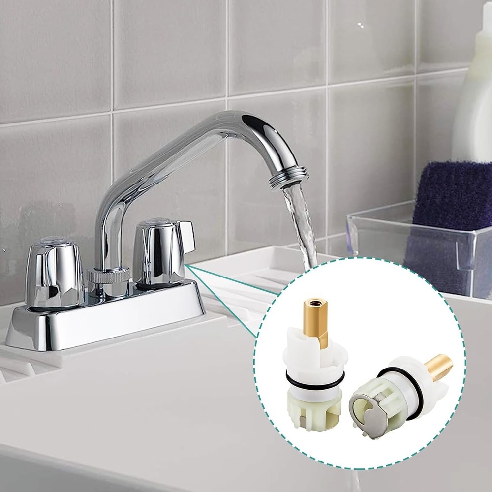 Faucet Stem Replacement Kit - Keep Your 2 Handle Faucet Running Smoothly, 2 Pack