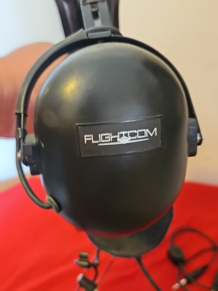 Flightcom Aviation Headset Black Model Unknown