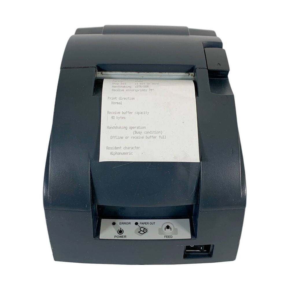 Epson TM-U220B Dot Matrix POS Receipt Printer LAN USB with AC Adapter TESTED