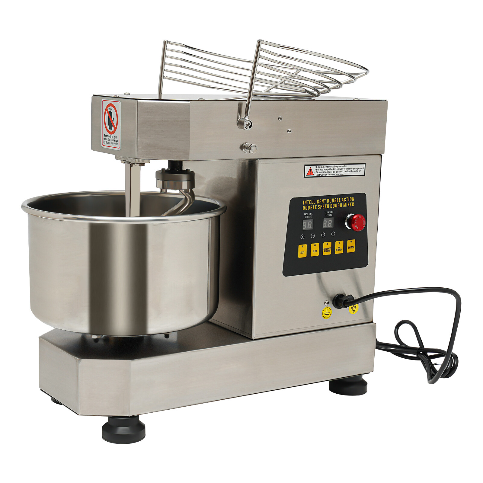 12Qt 2-Speed Commercial Food Mixer Electric Dough Mixer Pizza Bakery Mixer 750W