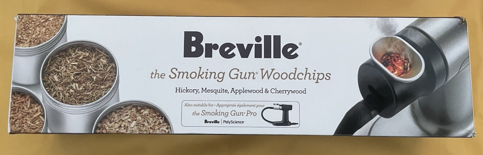 Breville Smokehouse Wood Chips  Hickory, Mesquite, Applewood & Cherrywood 4 Pack