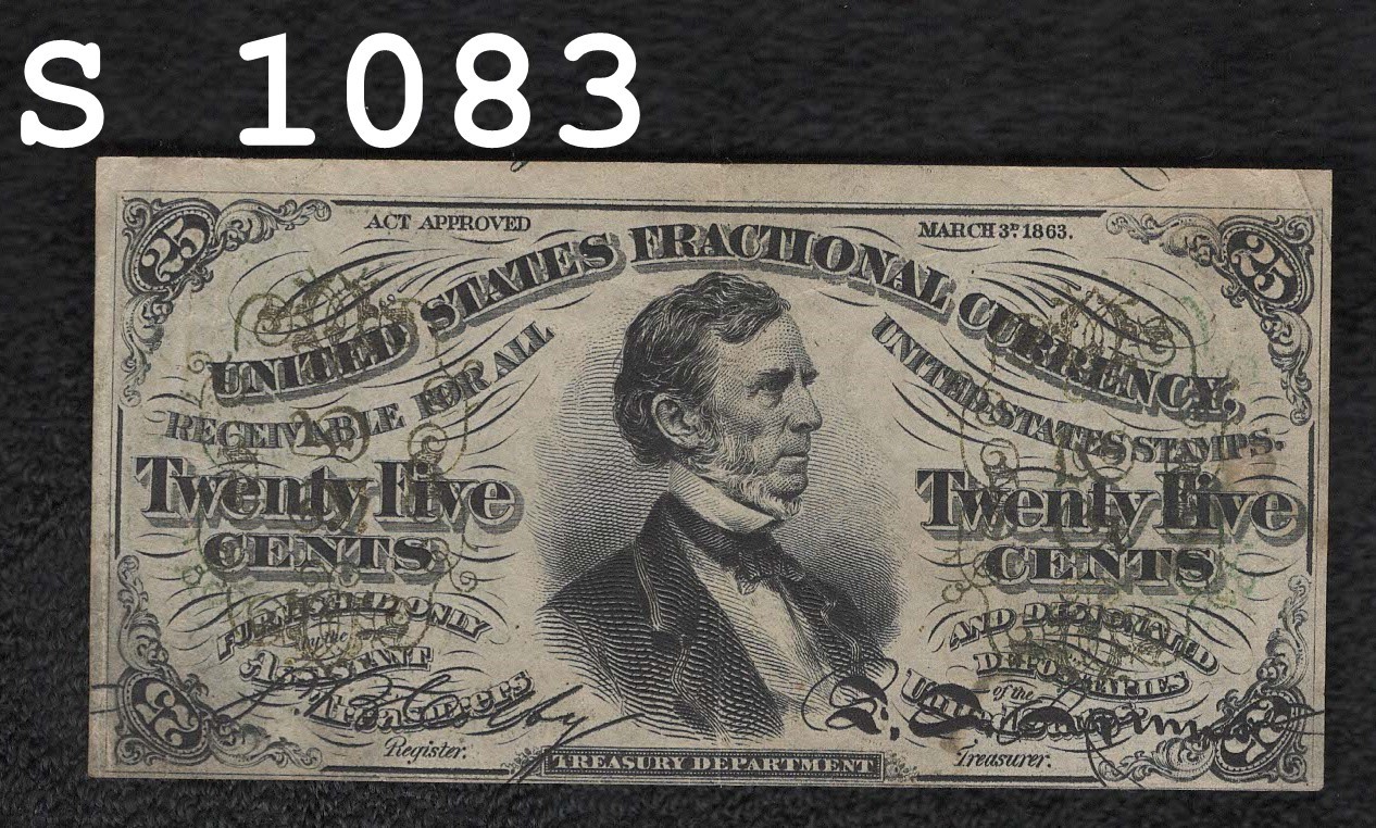 "Third Issue" .25 Cent Fractional Note "VF+"