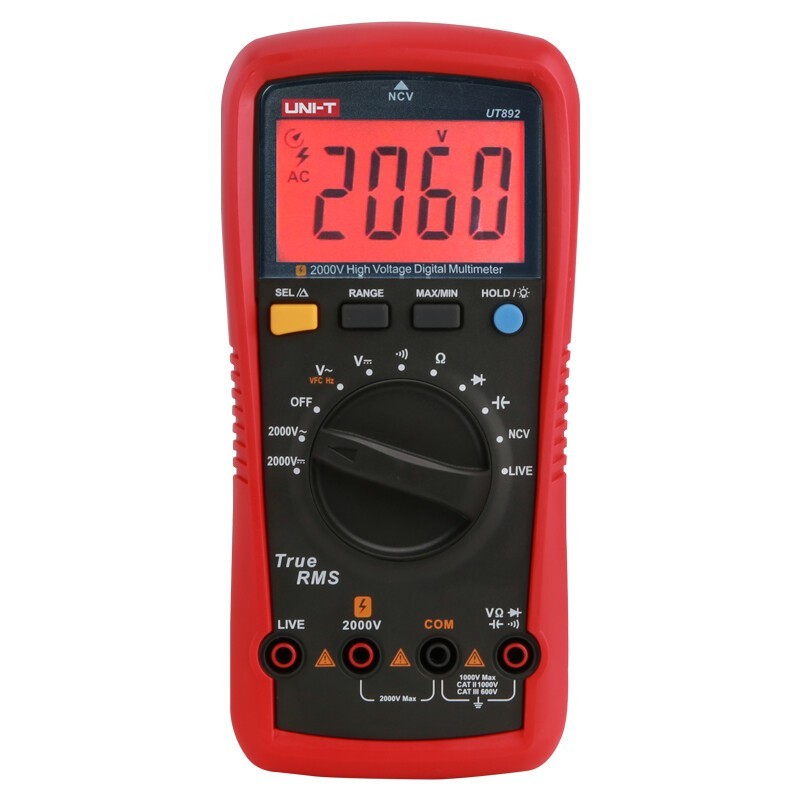 UNI-T UT892 Digital Multimeter True RMS AC DC Voltmeter Capacitor Tester Freque