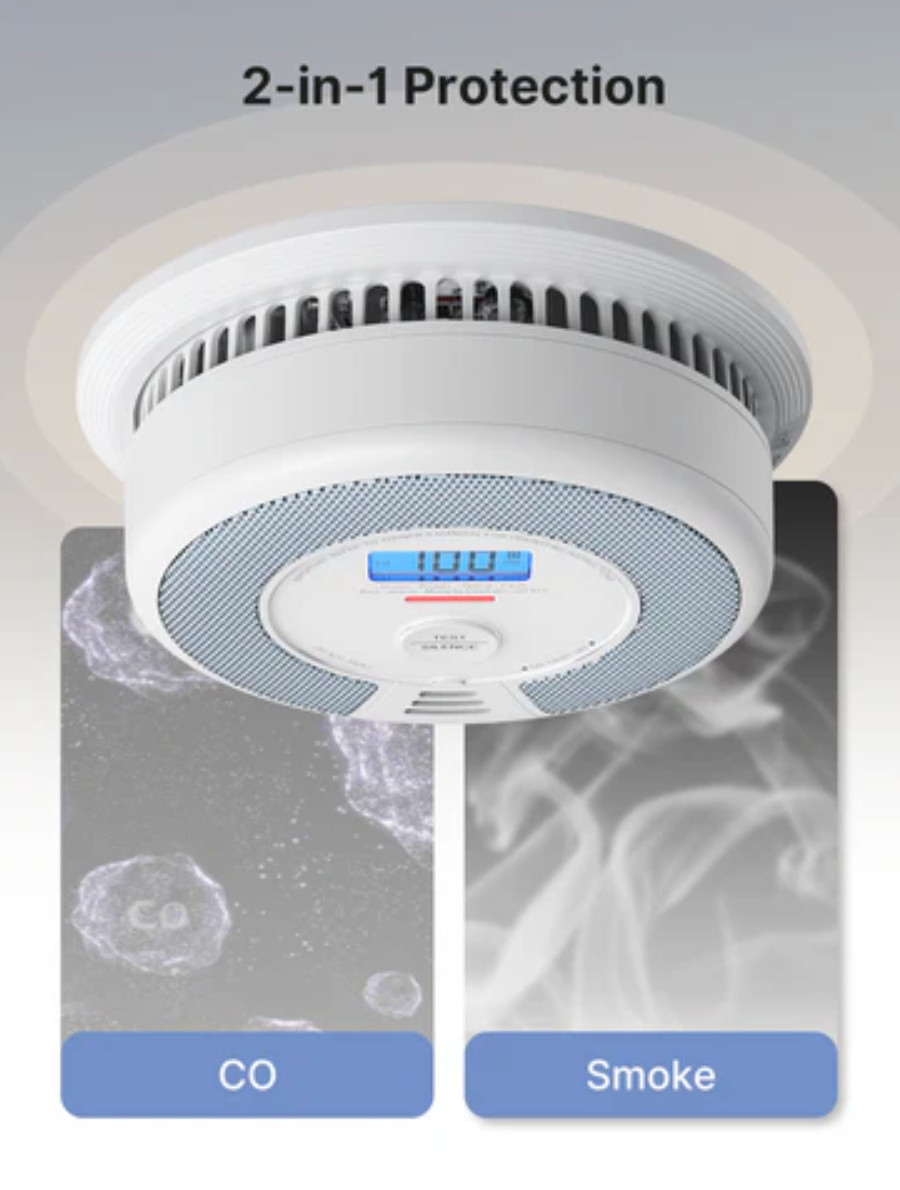 X-Sense SC07-W Wireless Interlinked Combo Smoke & Carbon Monoxide Alarm - 3-Pack