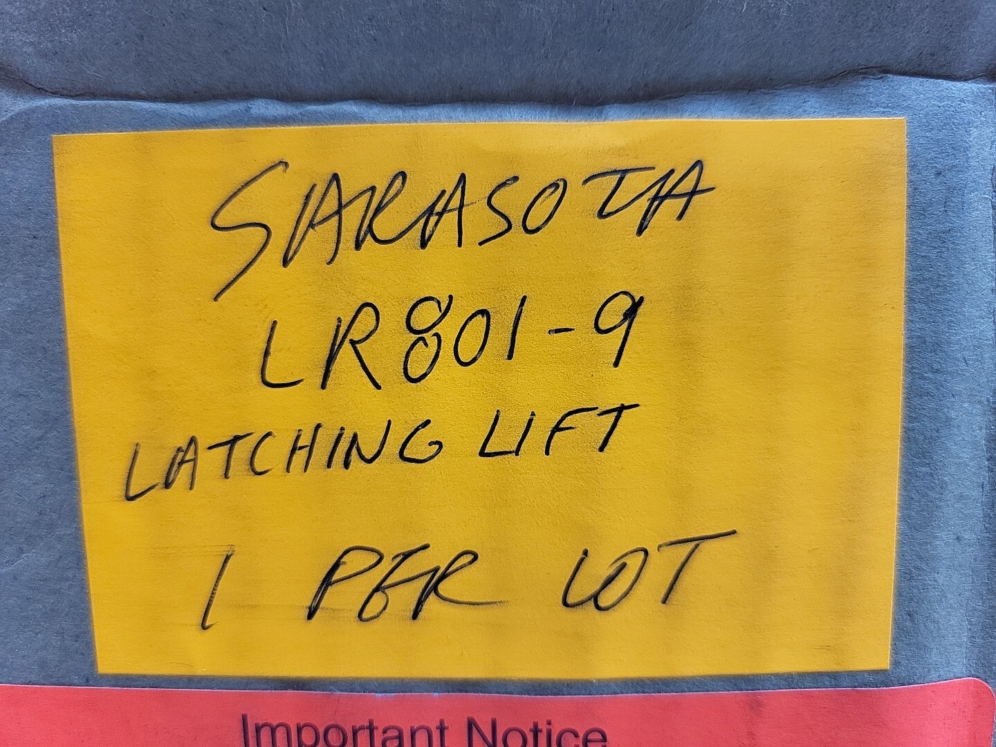 Sarasota Quality Products LR801-9 Latching Lift Ring Offset Cam Stainless Steel