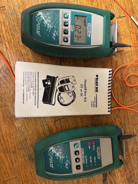 Black Box Fiber Optic Test Kit Power Meter and Light Source