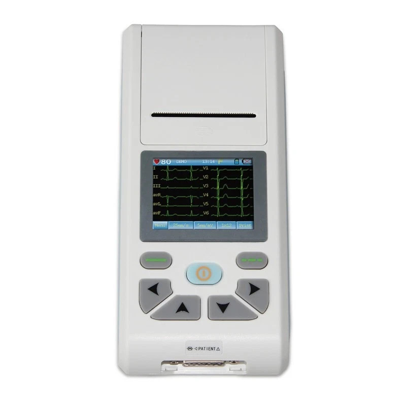 12-lead ECG & EKG Machine Touch Screen with PC Software Printer Optional Handbag