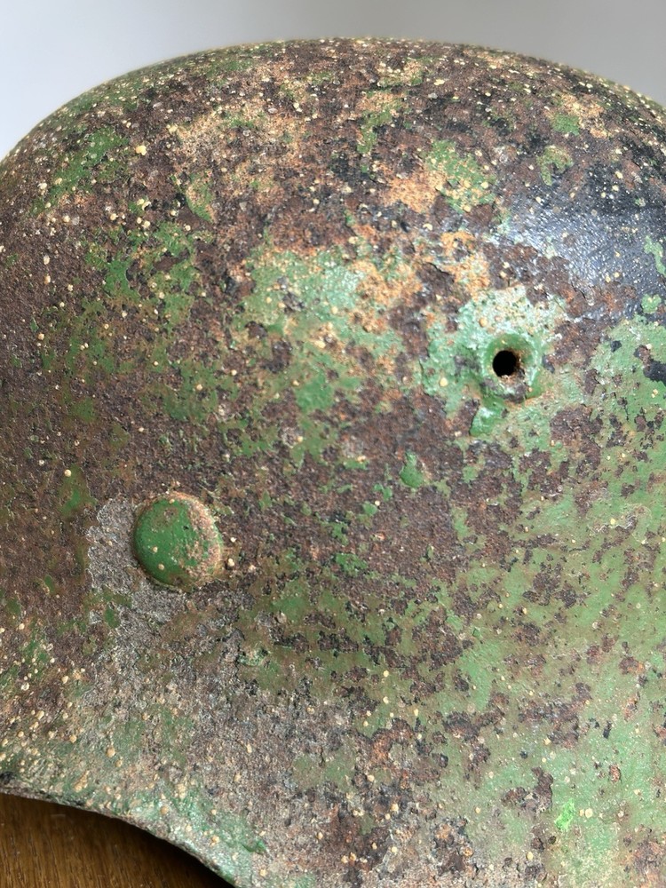 WW2 M40 Green Camo German Helmet