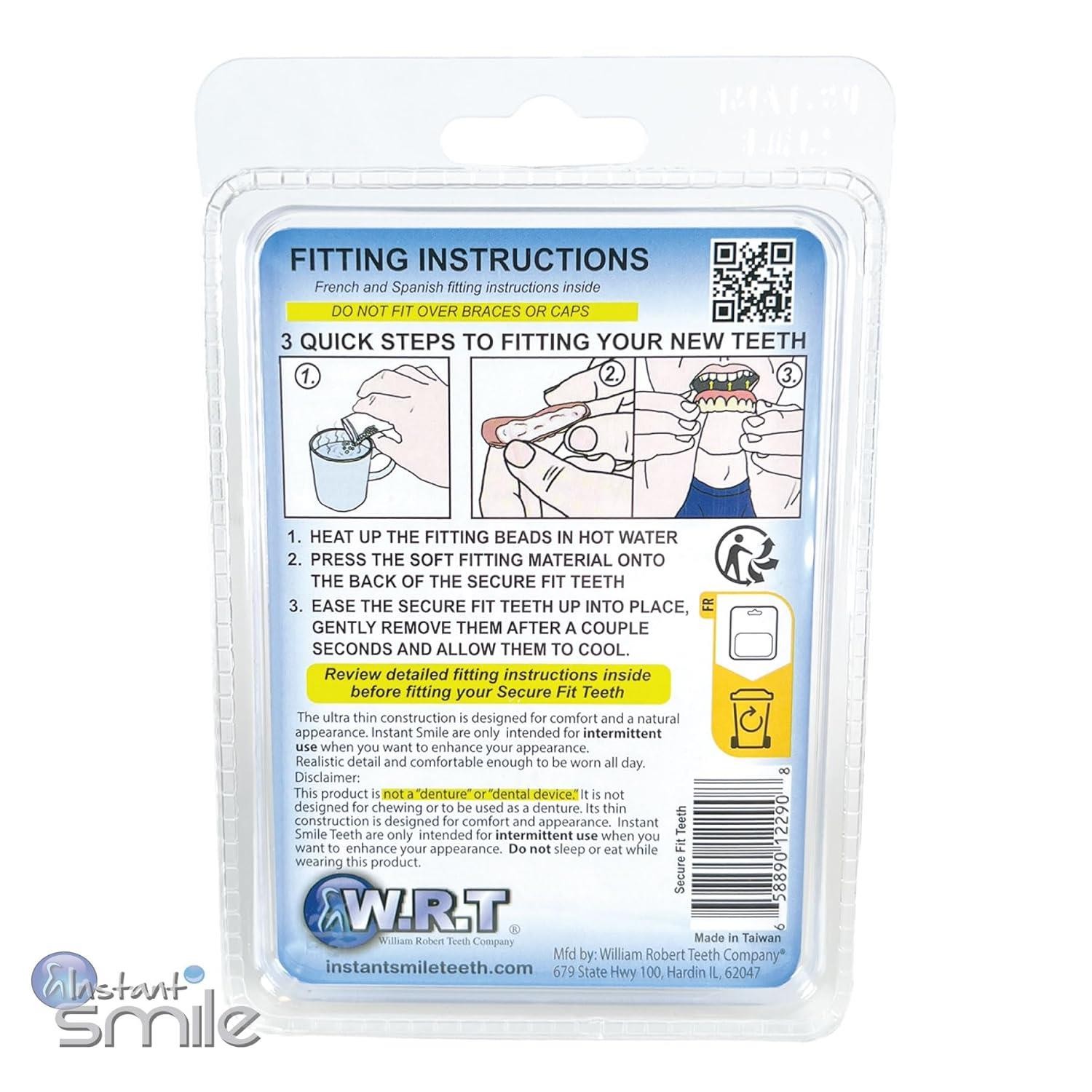 Just Released - Instant Smile Secure Fit Upper Teeth Veneer - Natural Shade