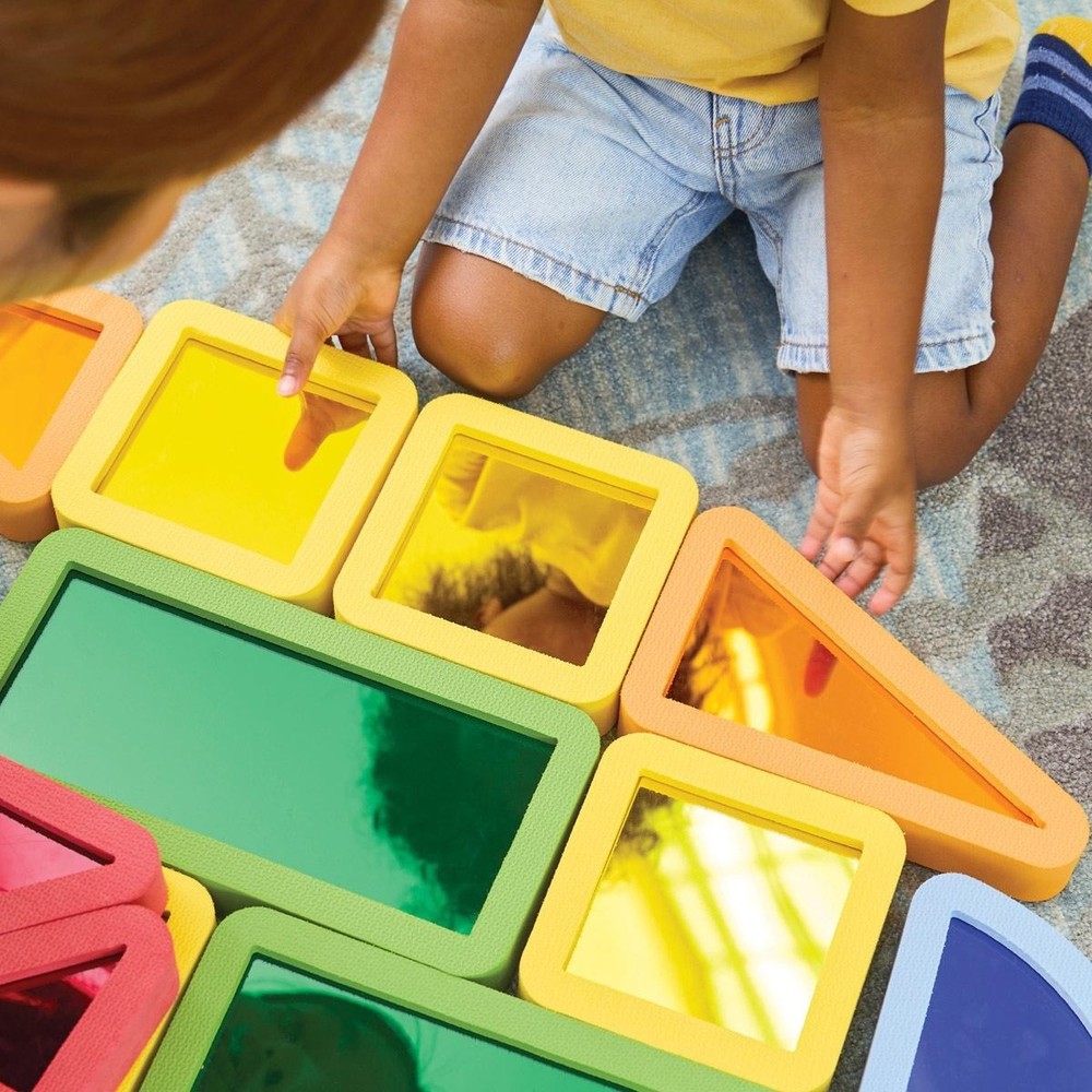 Kaplan Early Learning Mirror Foam Blocks - 12 Pieces