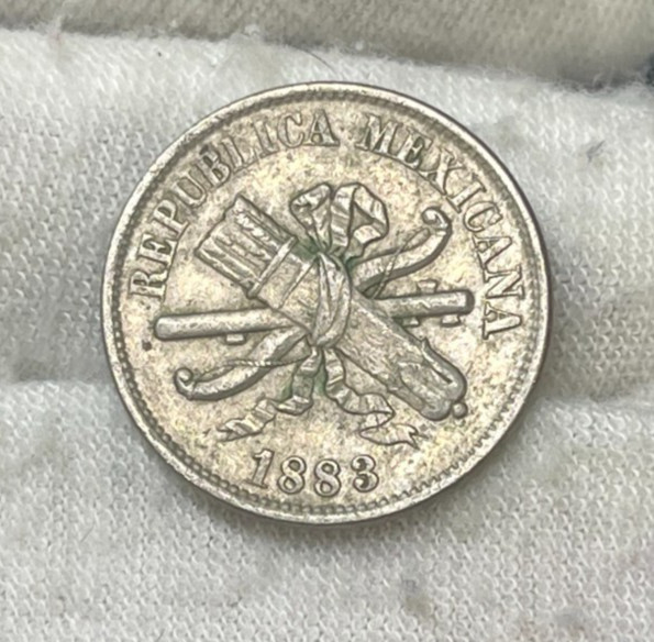 1883 Mexico 2 Centavos Coin