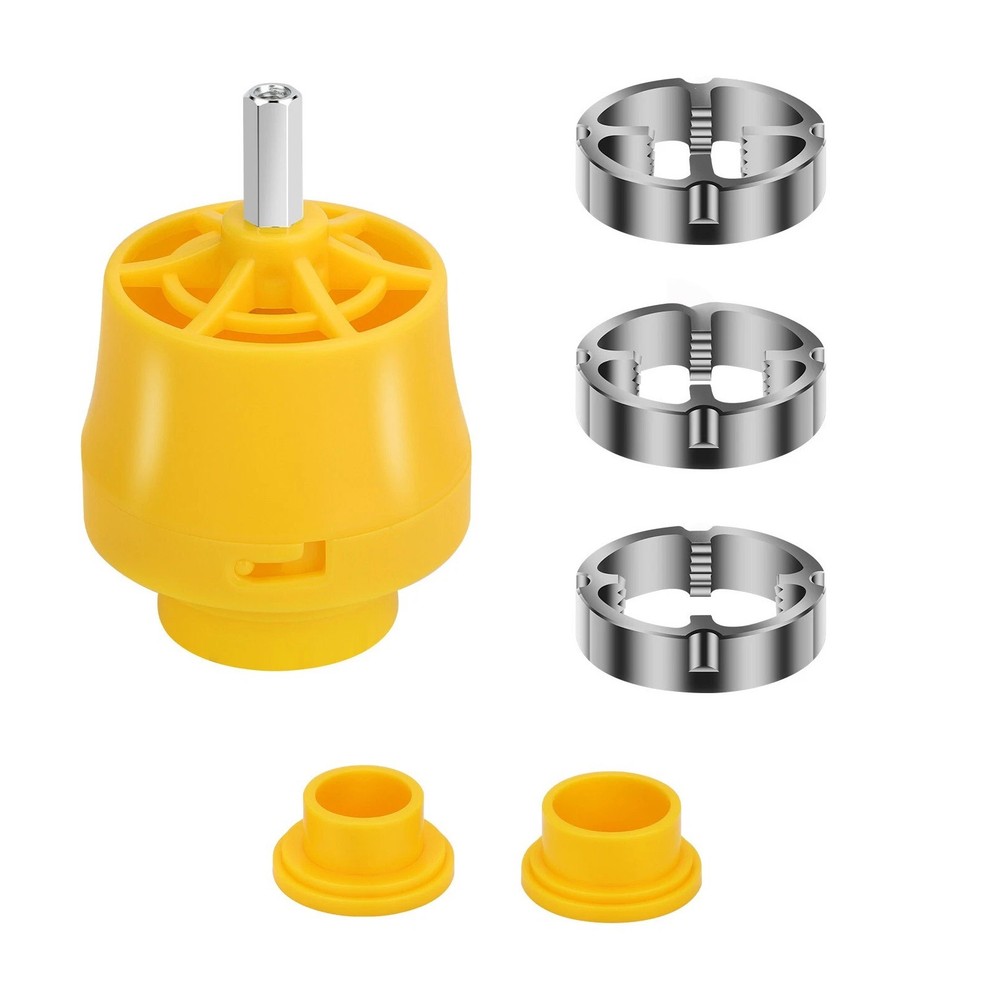 PVC Thread Maker Tool Pipe Threader Plumbing Tool with 3 Dies 1/2 3/4 1 inch