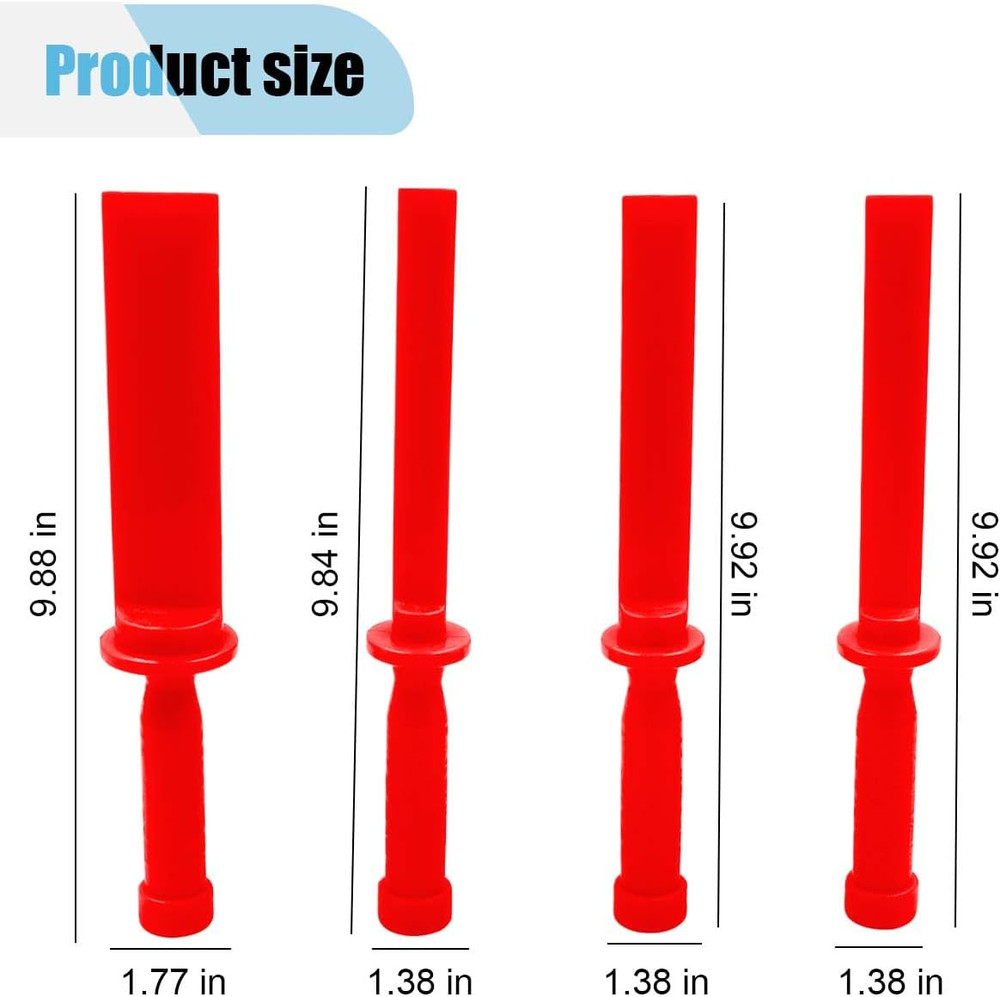 4PCS Plastic Chisel Scraper Set, Non-Marring Plastic Scraper Tools, Safe Chisel