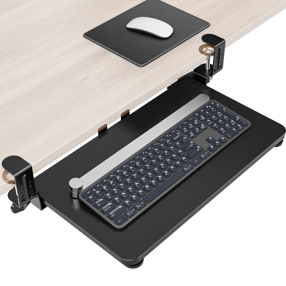 Ergonomic Mouse & Keyboard Tray Under Desk Pull Out with Adjustable C-clamp 2...
