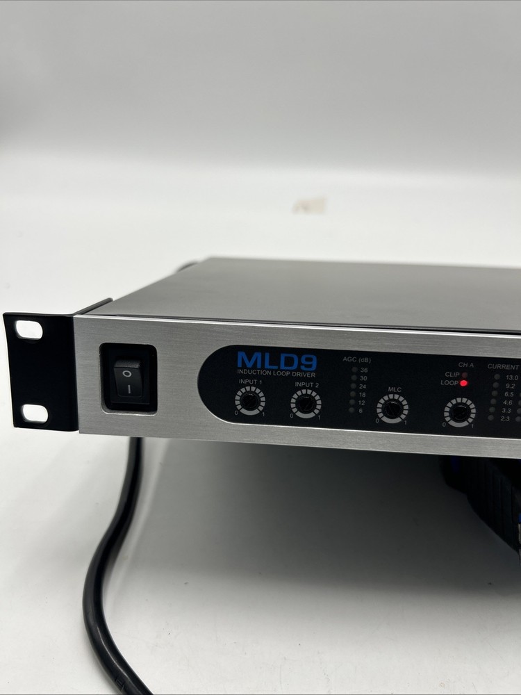 Ampetronic MLD9 Professional 2-Channel Rackmount 1U Induction MultiLoop Driver