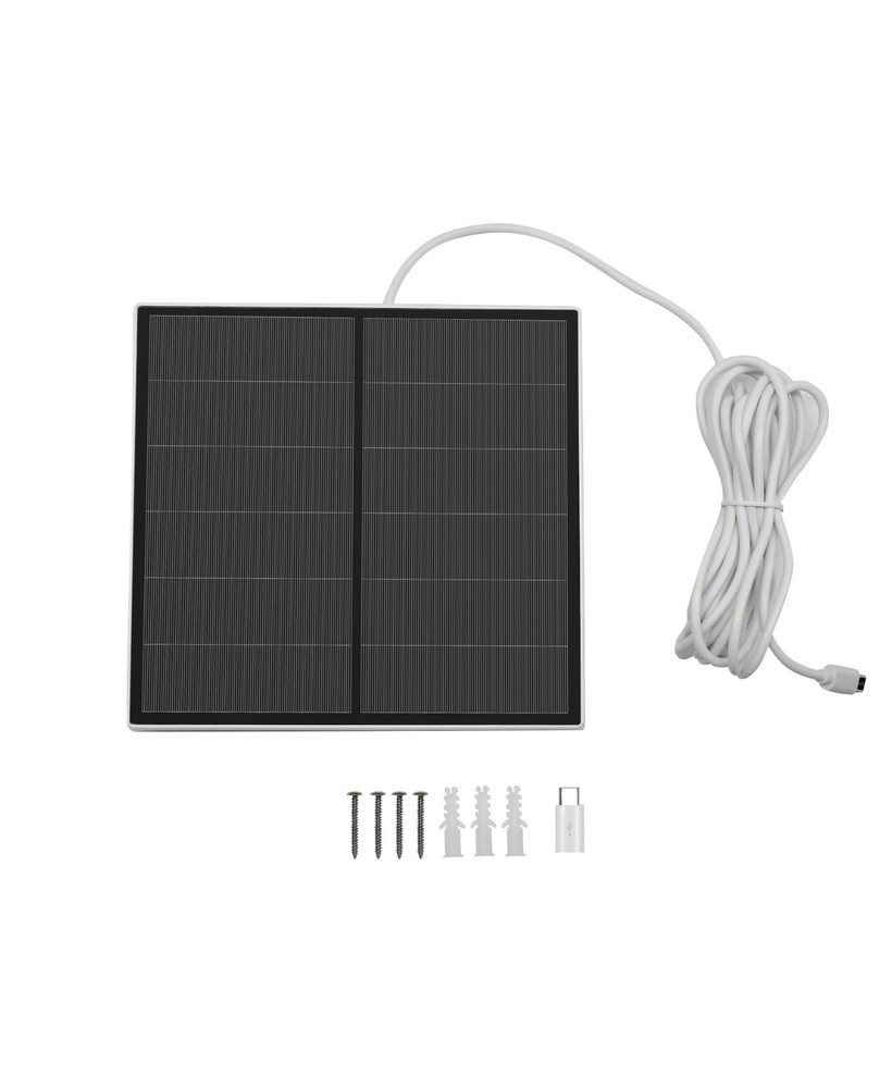 5W Solar Panel Power for Security Camera Outdoor USB Charging 360° Adjustable