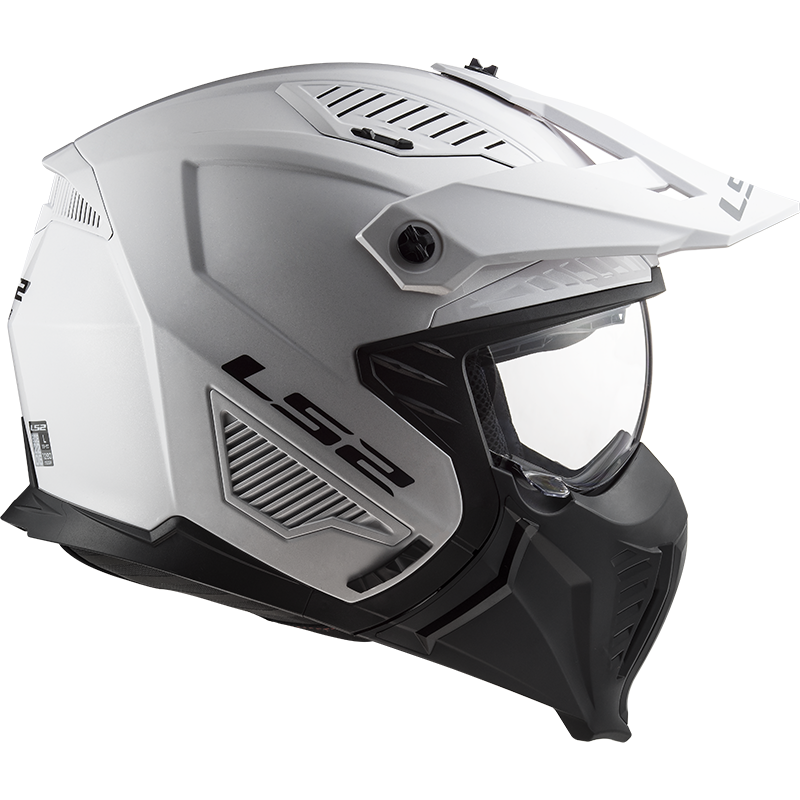 LS2 OF606 Drifter solid glossy white