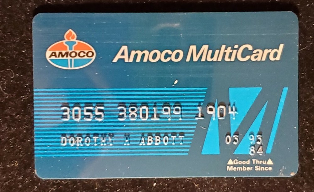 Amoco MultiCard Credit Card exp 93. Our cb43