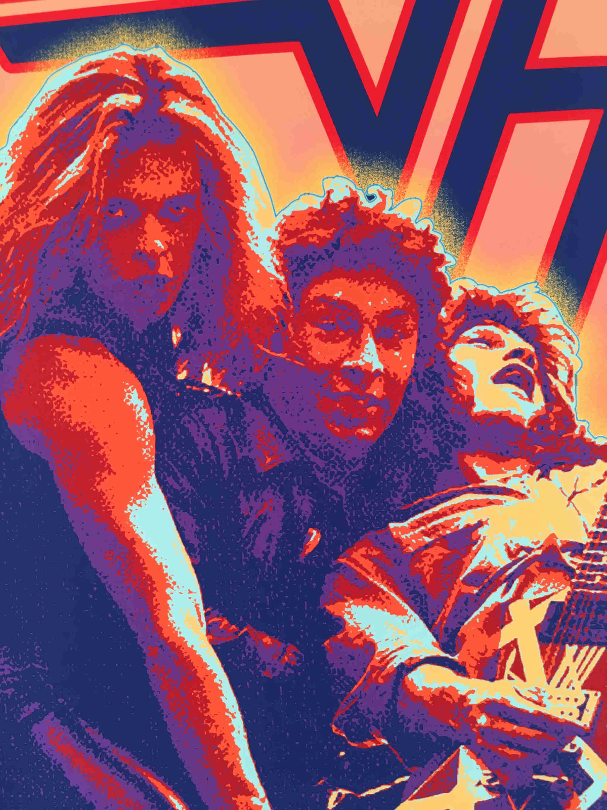 VAN HALEN Poster New Artist's Tribute 1984 Tour Omni Atlanta Signed David Byrd