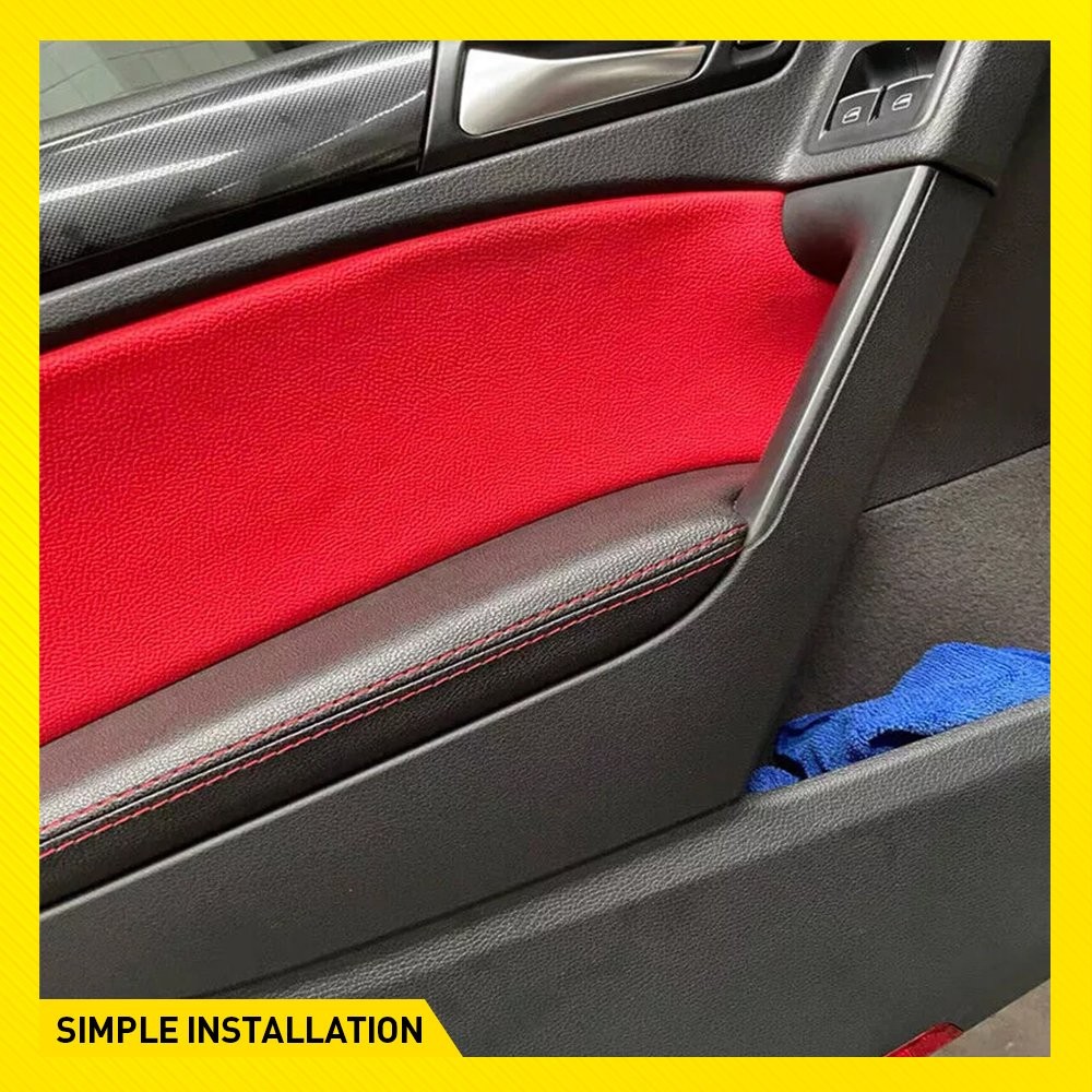 4x Inner Door Handle Trim Panel Pull Cover For VW Golf GTI MK6 2009-2013 4 Door