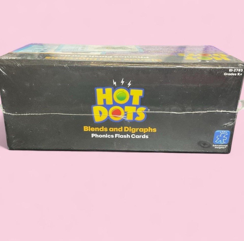 Educational Insights Hot Dots Phonics Flash Cards Blends Digraphs K+