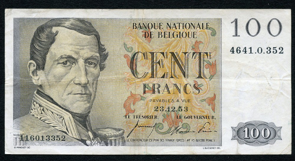Belgium 100 Francs 1953 VF Condition !!!