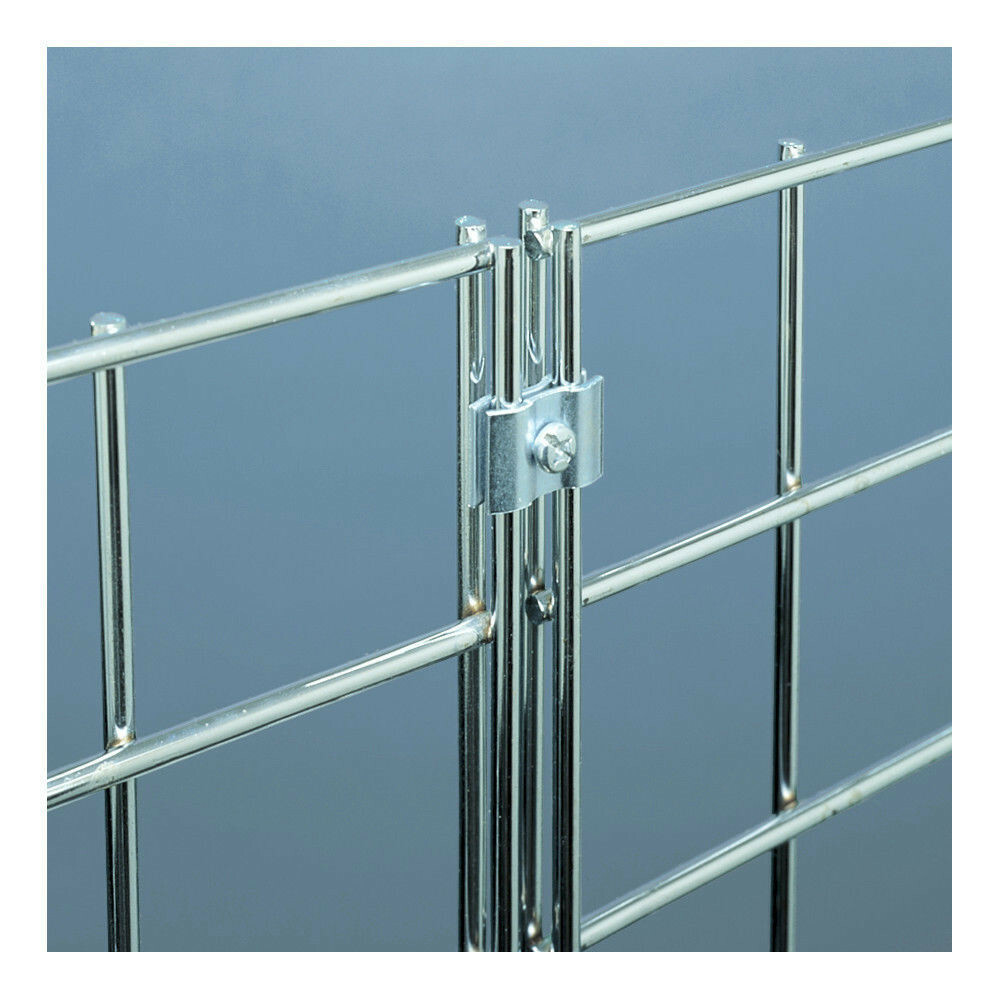 100 Pc Chrome Gridwall Joining Connectors Grid Panel Joiner Clips Joining Clamps