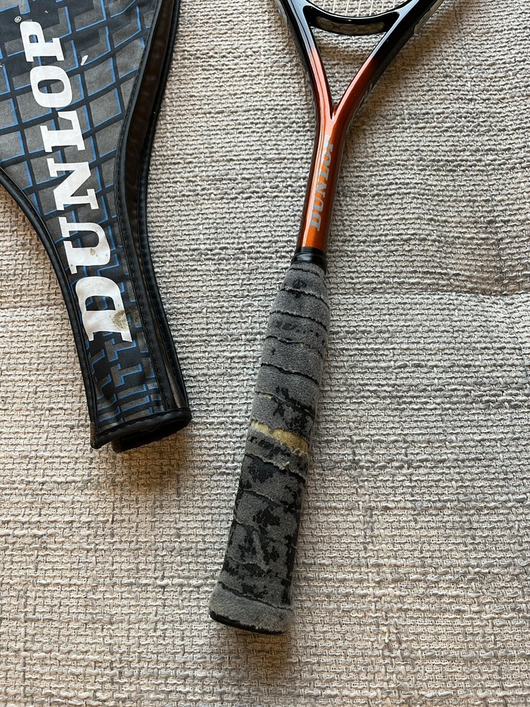 Dunlop orange Squash Racket power tech 500cm2 bag