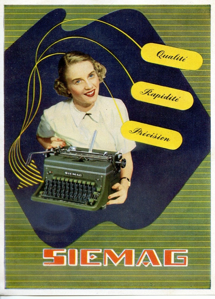 ADVERTISEMENT - SIEMAG - TYPEWRITER