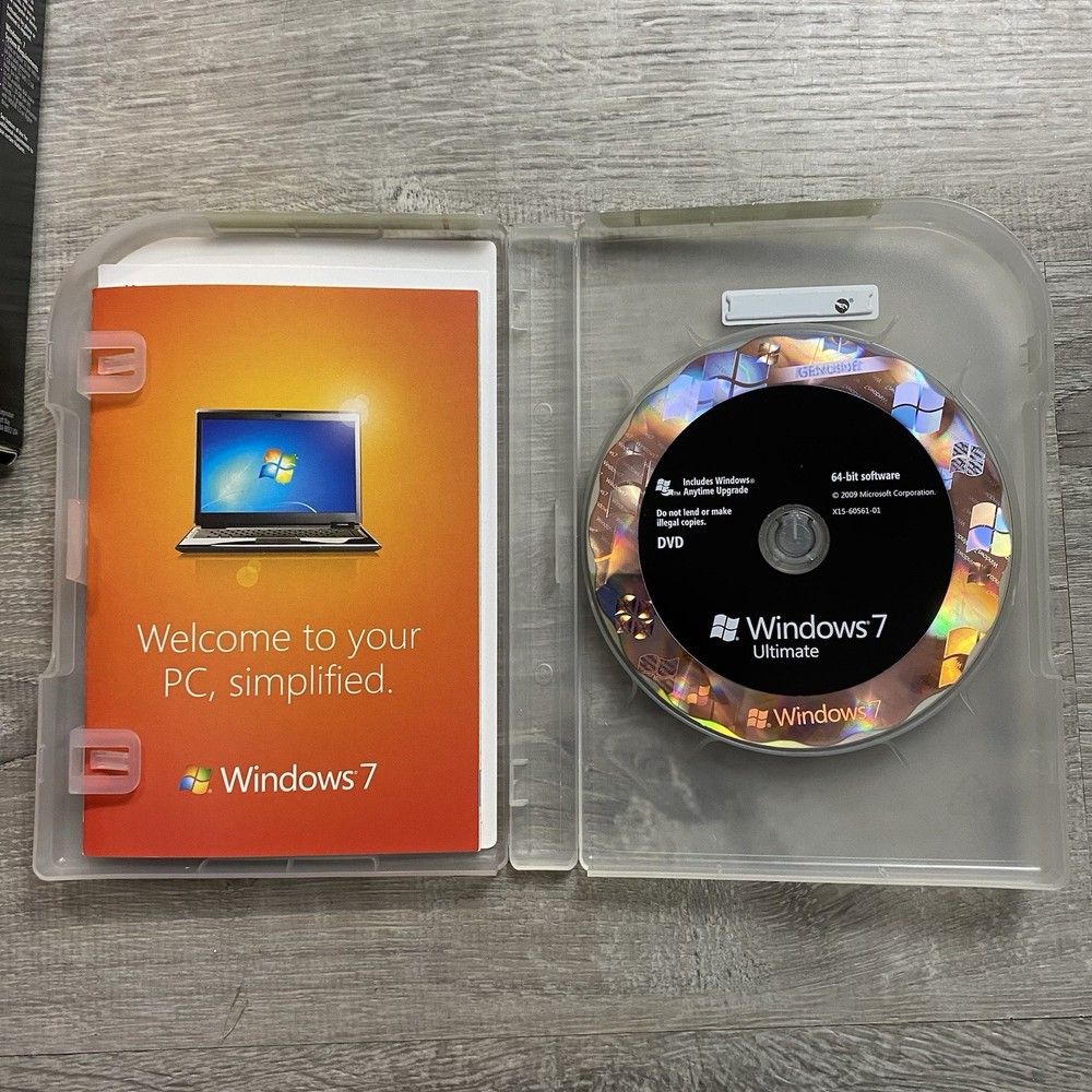 Microsoft Windows 7 Ultimate 64 Bit Only DVD MS WIN Full Retail Box Vers. 🔥🔥🔥