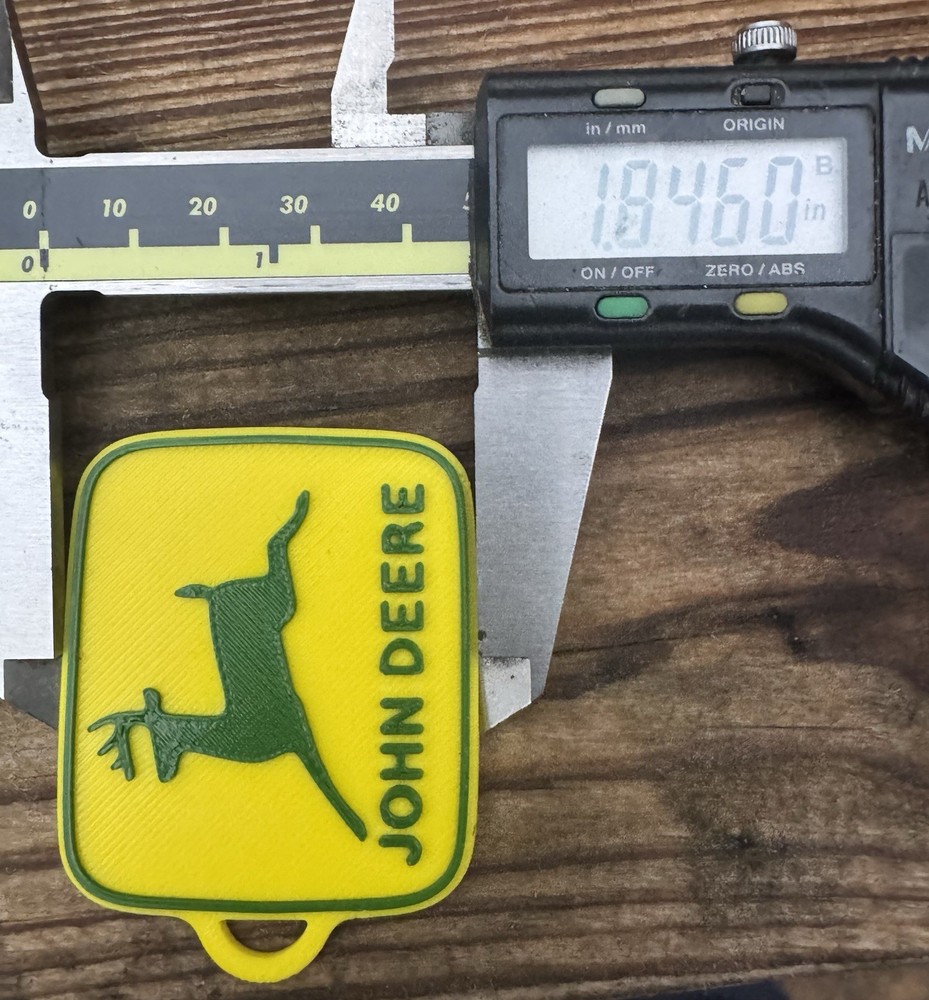 John Deere Custom 3d Printed Key Chain's