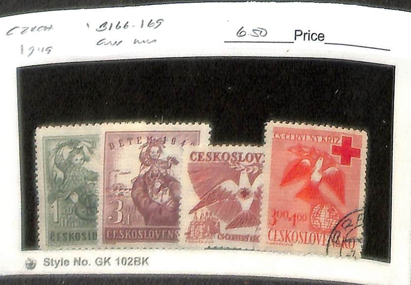 Czechoslovakia Postage Stamp, #B166-B169 Used, 1949 (AD)