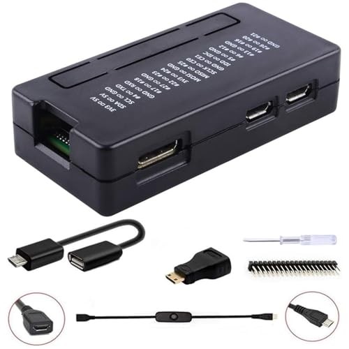 Pi Zero 2 W Case/Zero W Case, 7 in 1 Basic Starter Kit with 20Pin GPIO Black