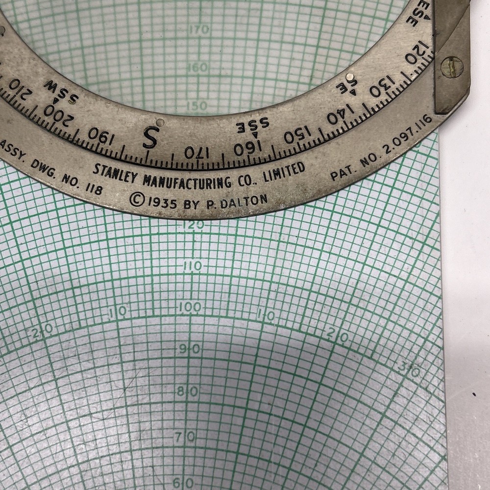 US Army Air Forces Type E-6B Computer: Dead Reckoning, Aerial With Case/Ruler