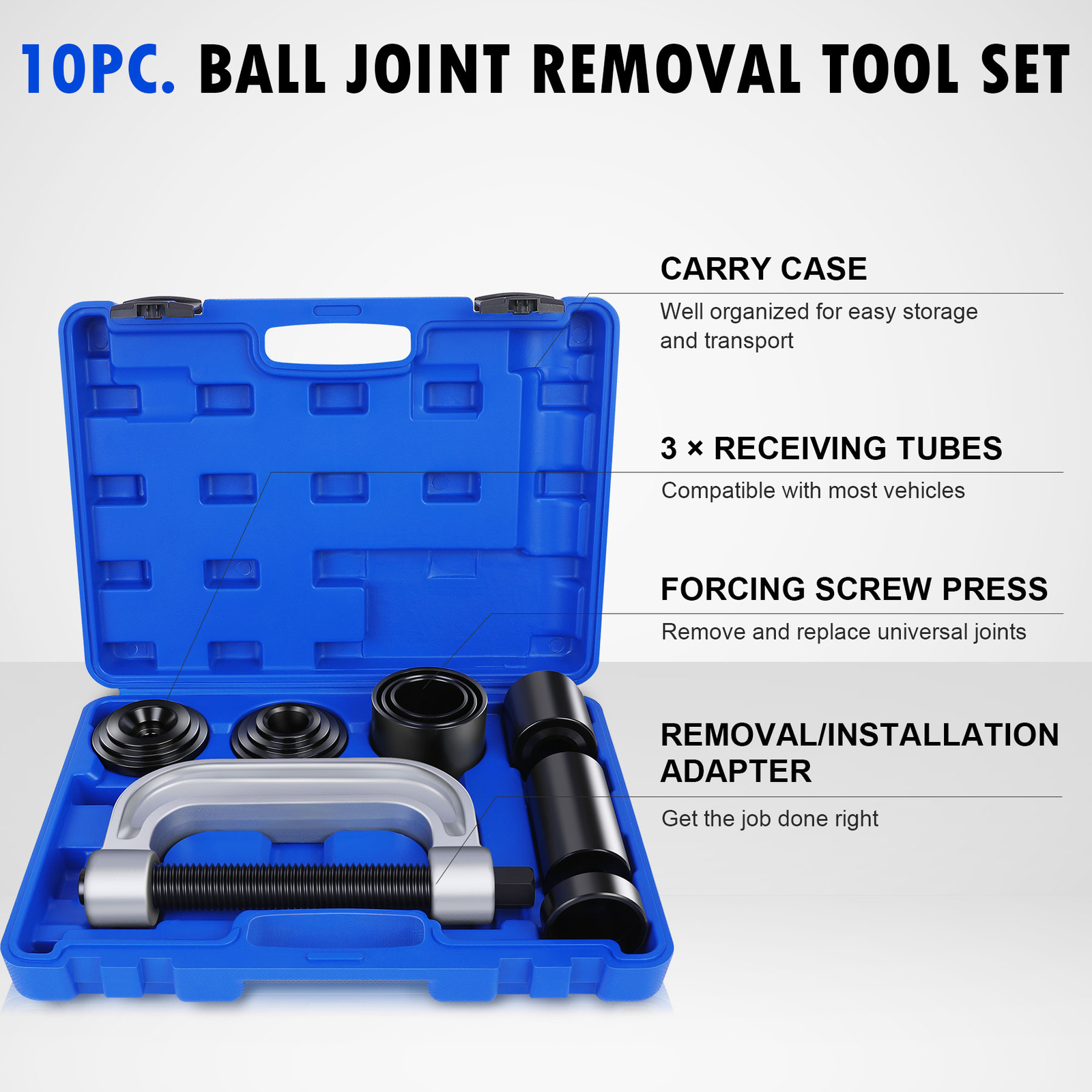 OMT Heavy Duty 4 in 1 Ball Joint Press U Joint Removal Tool Kit w 4x4 Adapters