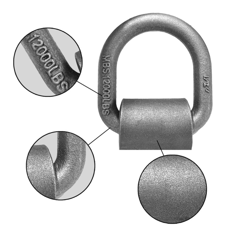 D Shape Pull Hook Tie Down Anchors Cargo Tie Down for Truck Trailer