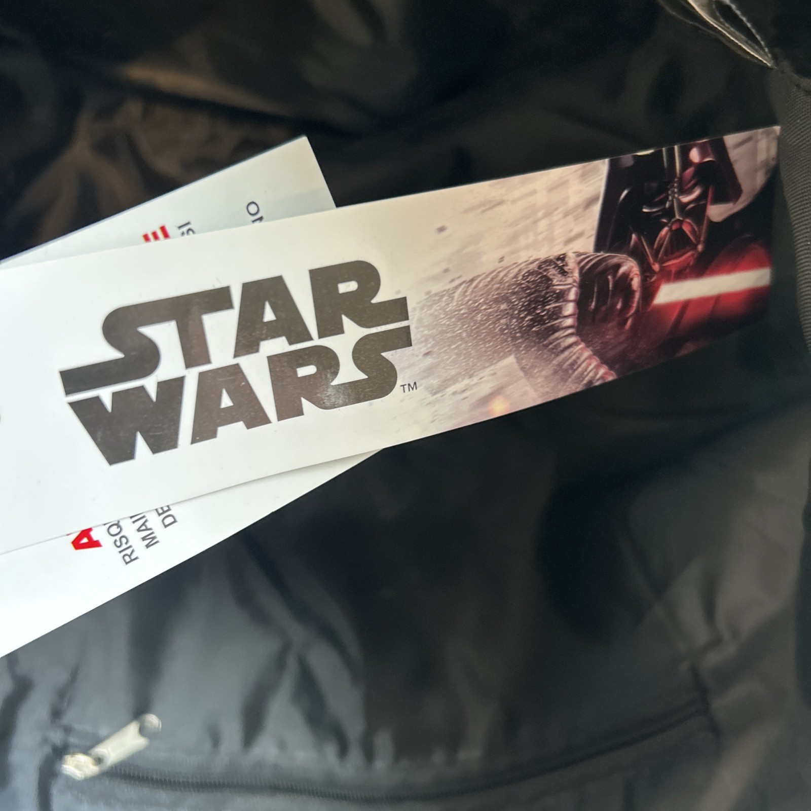 Star Wars Tote Handbag Zippered Lightweight Black and Gold Disney NEW with Tags