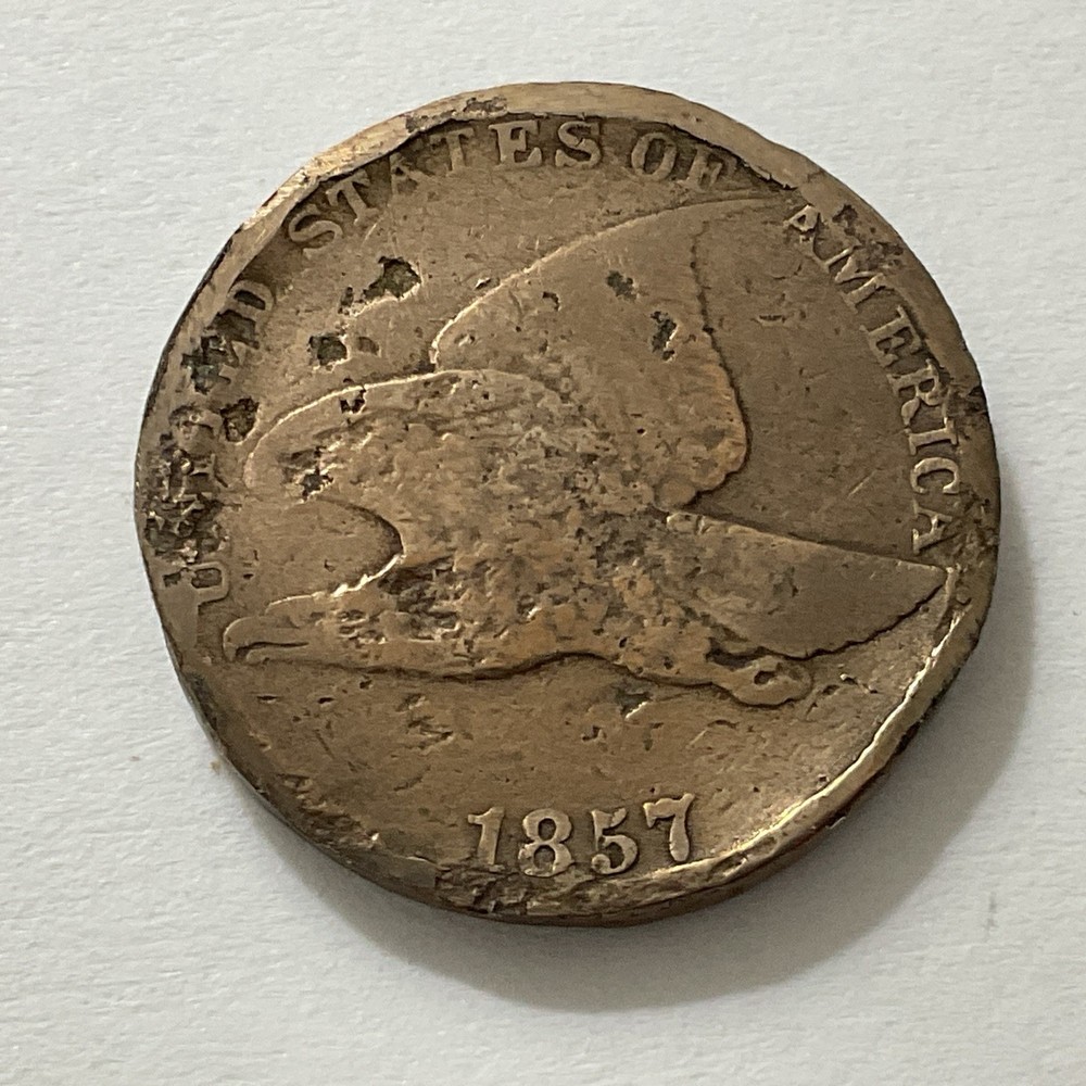 1857 FLYING EAGLE ONE CENT COIN
