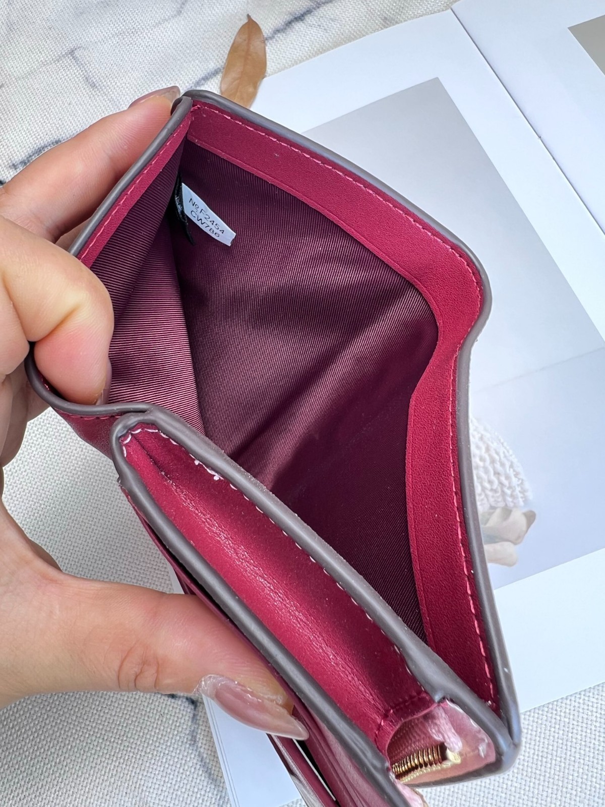 New Coach Medium Corner Zip Wallet In Signature Canvas Pink CW786 With Box