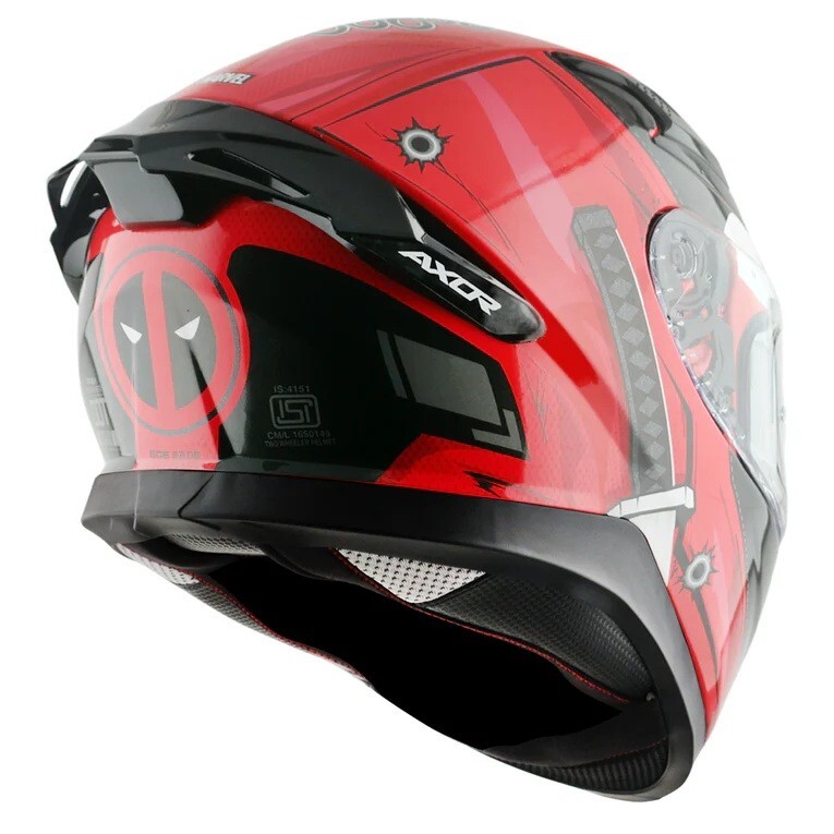 AXOR "Apex Marvel DEADPOOL" DOT & ECE Approved Full Face Motorcycle Helmet