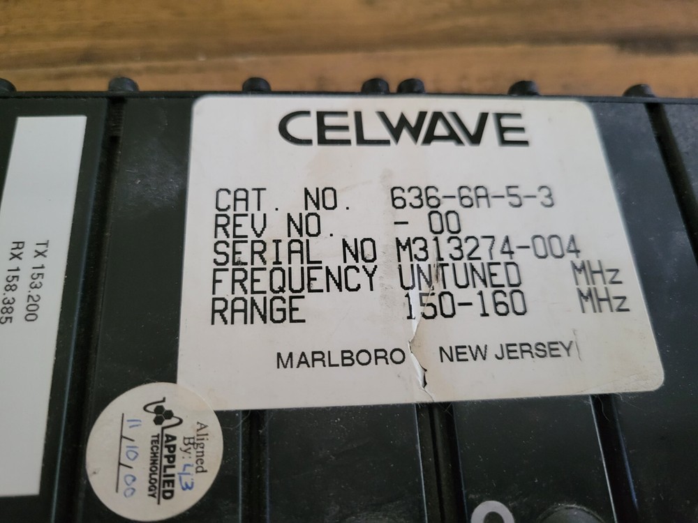 Celwave Duplexer 636-6a-5-3