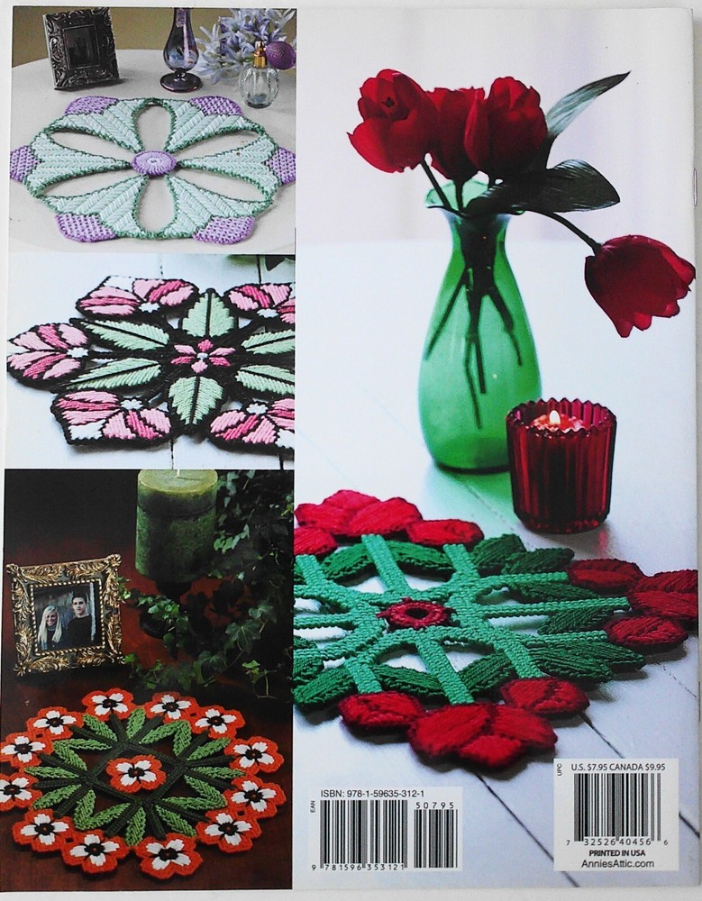 Annie's Attic Decorative Doilies Kathy Wirth 5 Designs Plastic Canvas Pattern