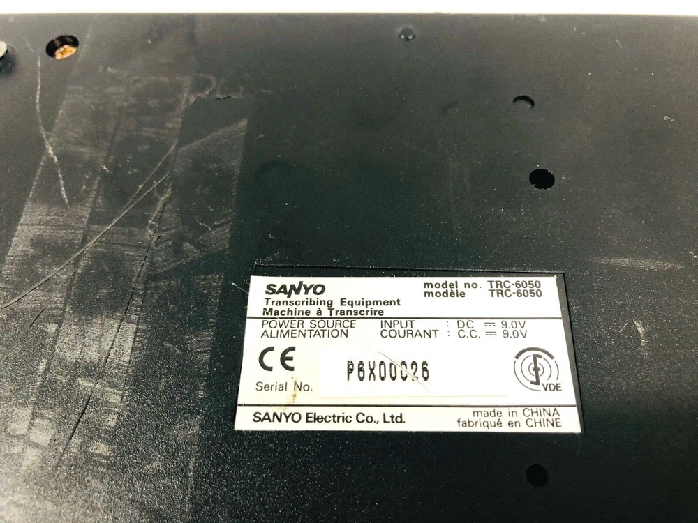Sanyo Memo-Scriber Voice Speed Converting System Micro Cassette Player TRC-6050