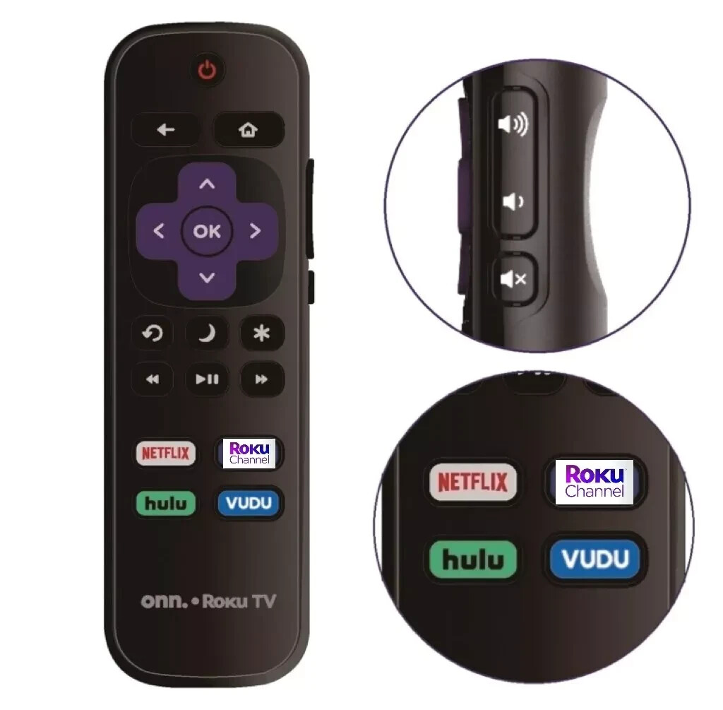 Original Onn Roku TV Remote Control For All Onn TV Roku TV Smart 4K Ultra HDTV !