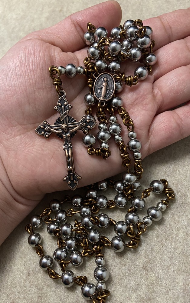 Stainless Steel Beads Rosary- Unbreakable Catholic Rosary- Handmade