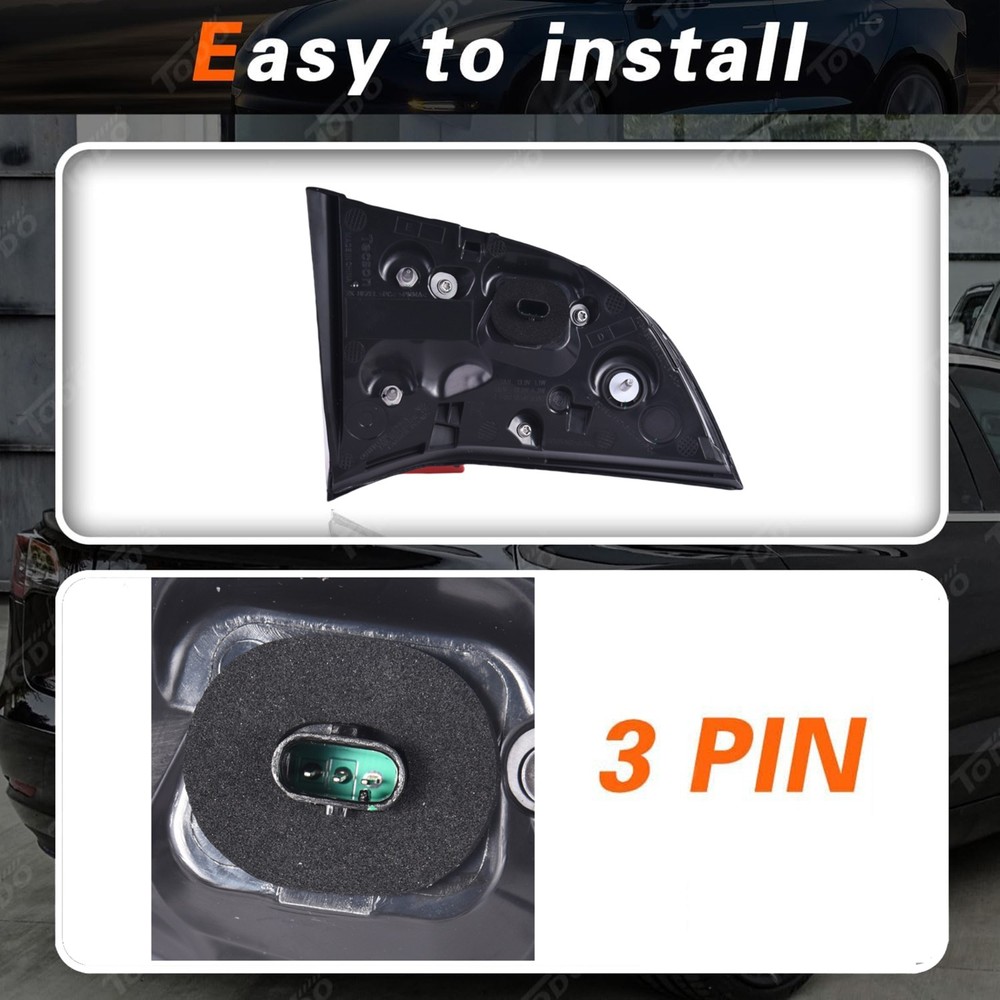 Passenger Right Tail Light LED Inner Trunk Tail Lamp For 2017-2020 Tesla Model 3