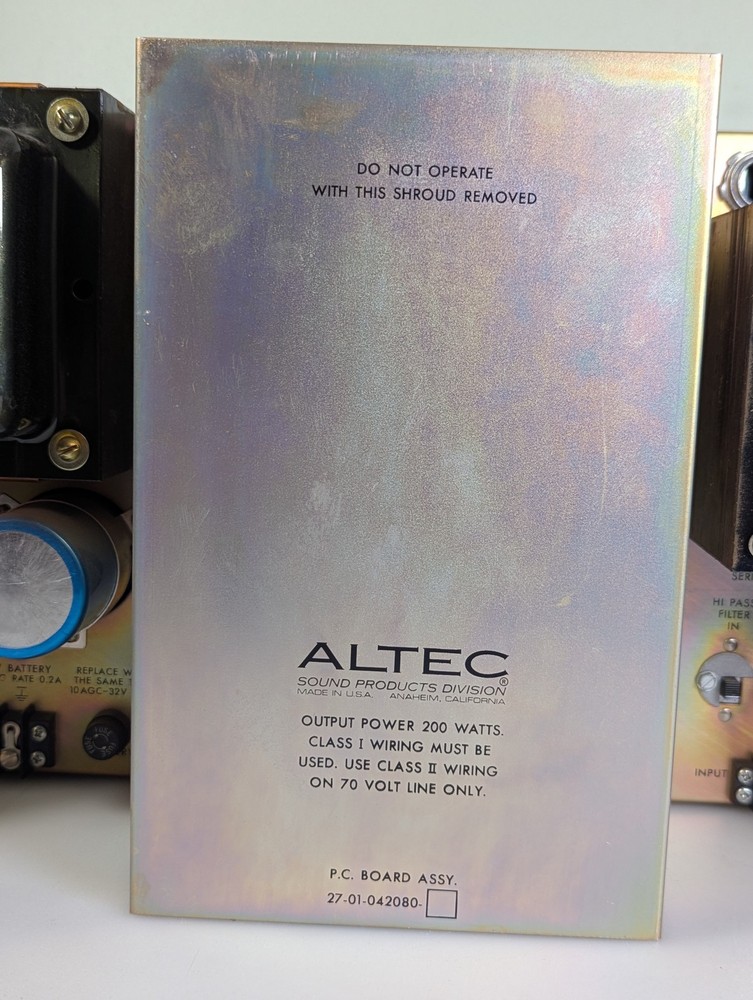 Vintage ALTEC 1590C Solid State Amplifier ,Crack sound (Read)