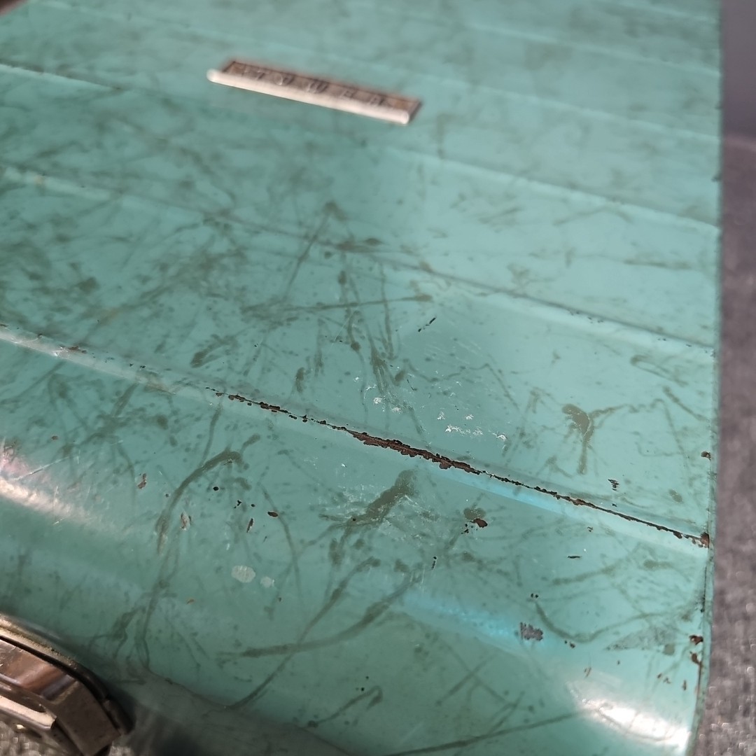 Sears Roebuck And Co. “TOWER” Green Marbled Lock Box No Key Vintage MCM